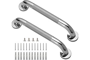 12 Inch Shower Safety Grab Bar for Bathrooms (2-Pack)