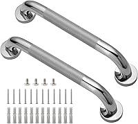Rockgoya 12 Inch Shower Grab Bar 2 Pack, Anti-Slip 304 Stainless Steel Handicap Safety Rail for Seniors & Bathroom Support