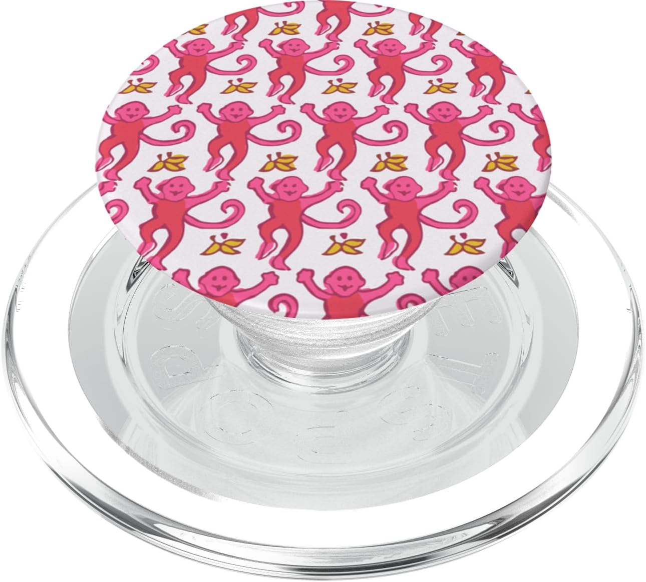 Pink Roller Monkey Funny Cute Rabbit Monkey PopSockets PopGrip for MagSafe
