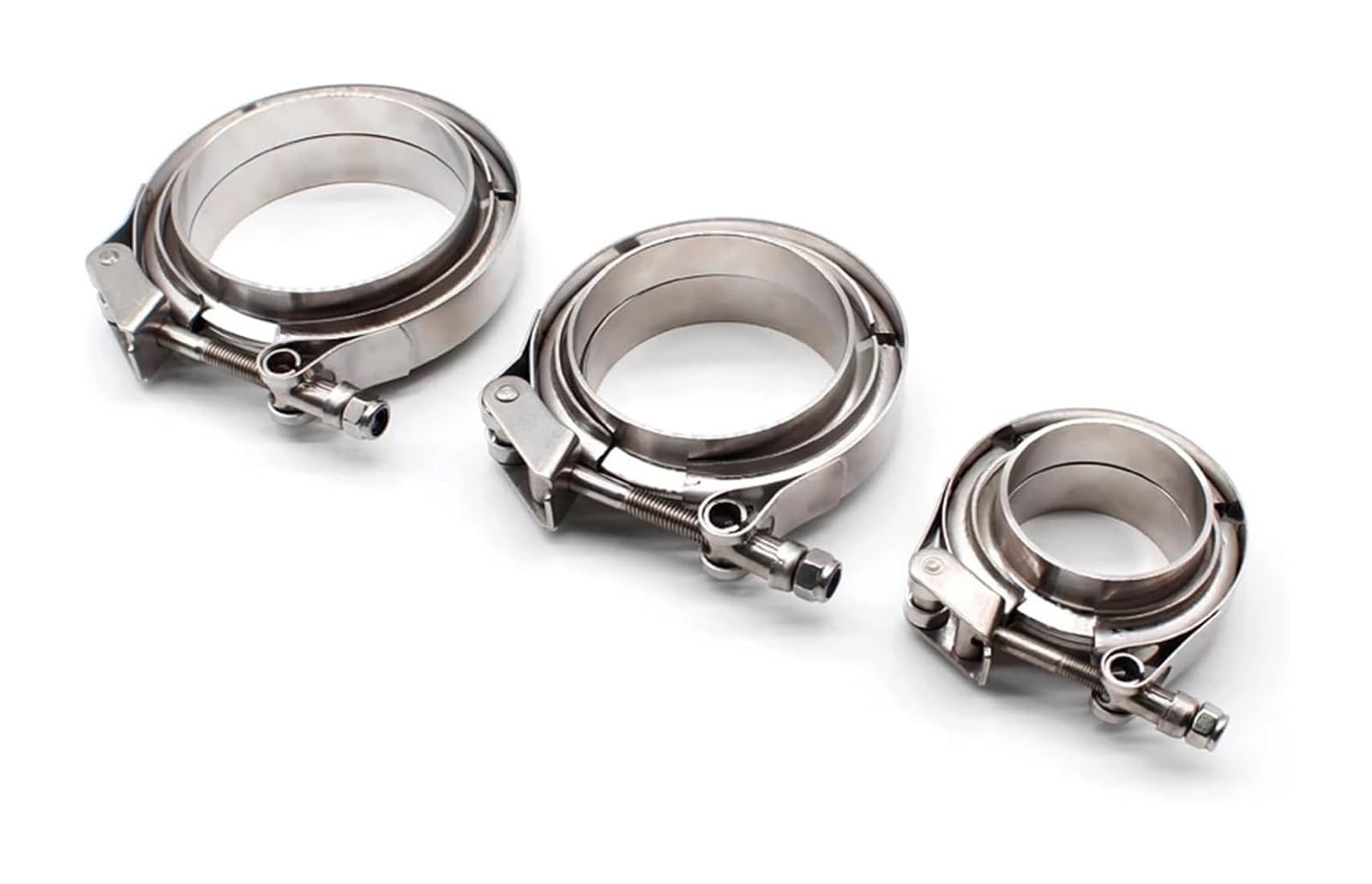 Fascette per tubi flessibili, Flangia Maschio Femmina Di Scarico Con Morsetto A V-Band A Sgancio Rapido In Acciaio Inossidabile Da 2-4 Pollici