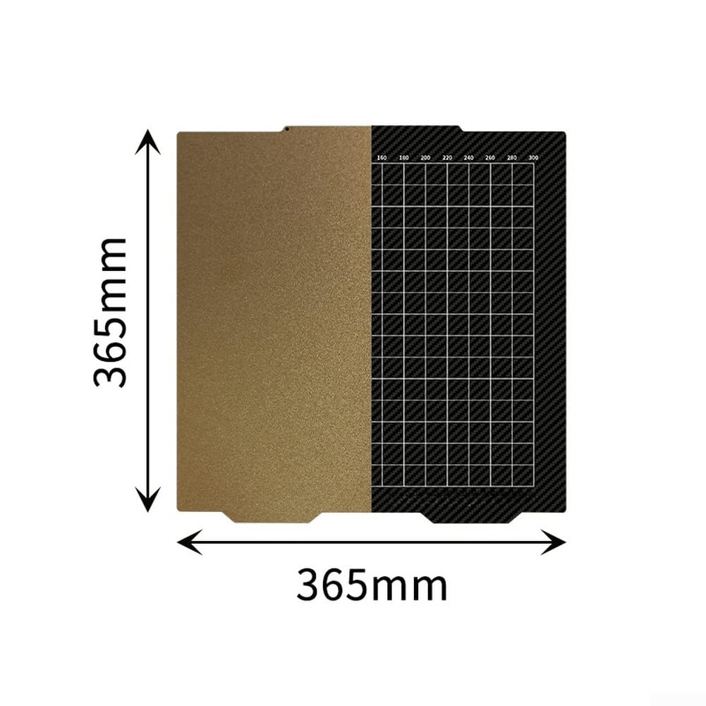 Stahlblech für Prusa XL 365x365mm Bauplatte mit PET und PEI für oberfläche für PLA ABS für petg für tpu 3D Drucker Zubehör robustes Metallblech gold schwarz langlebig