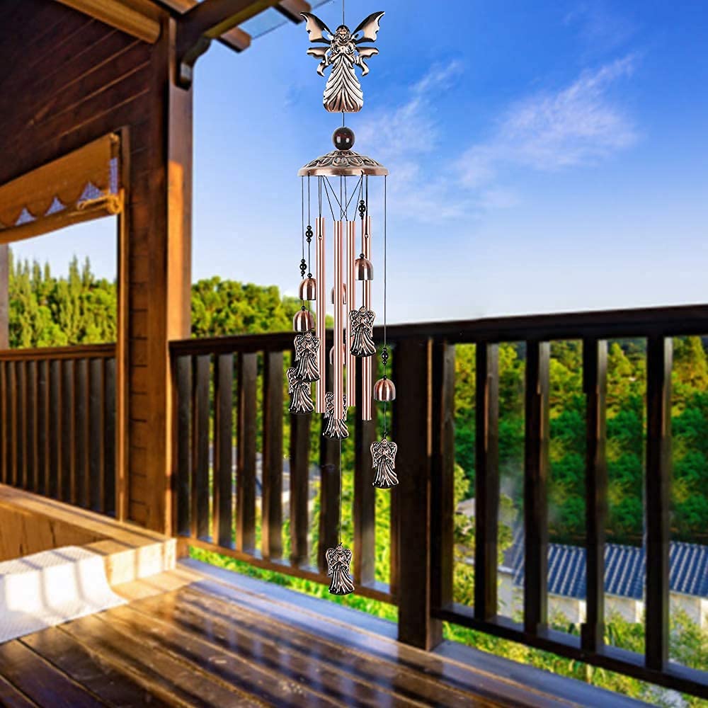 Alnicov Campanelli Eolici Angelo Ornamenti Appesi Pendenti Decorativi per Soggiorno Camera da Letto Decorazione Giardino Esterno