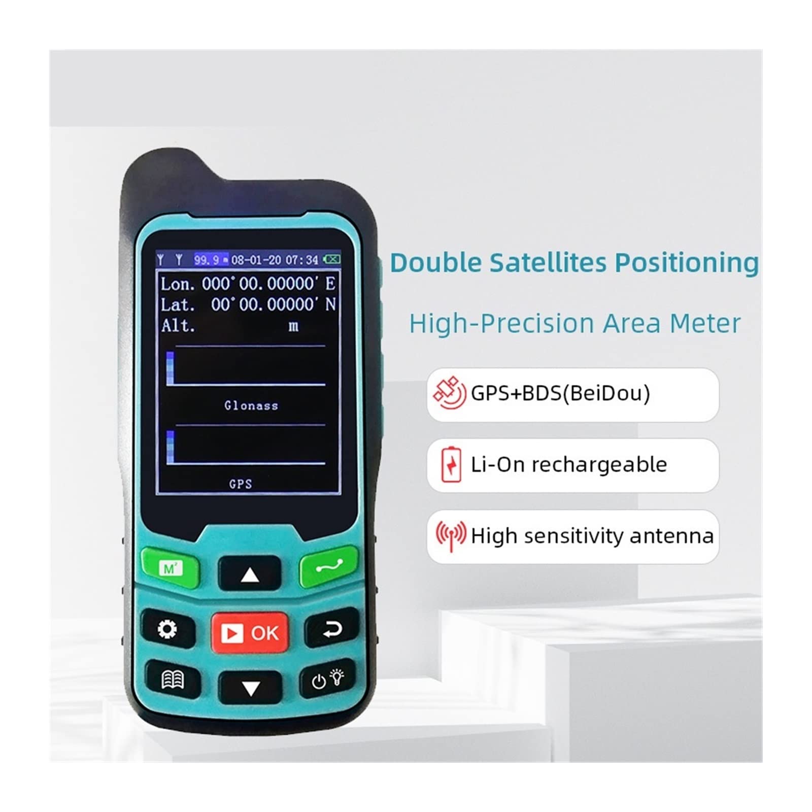 Mierniki odległości, GPS/pług miernik gruntu MC8042 ręczny miernik obszaru GPS Tester przyrząd do pomiaru gruntów pług nawigacja miernik powierzchni terenu(8066A)