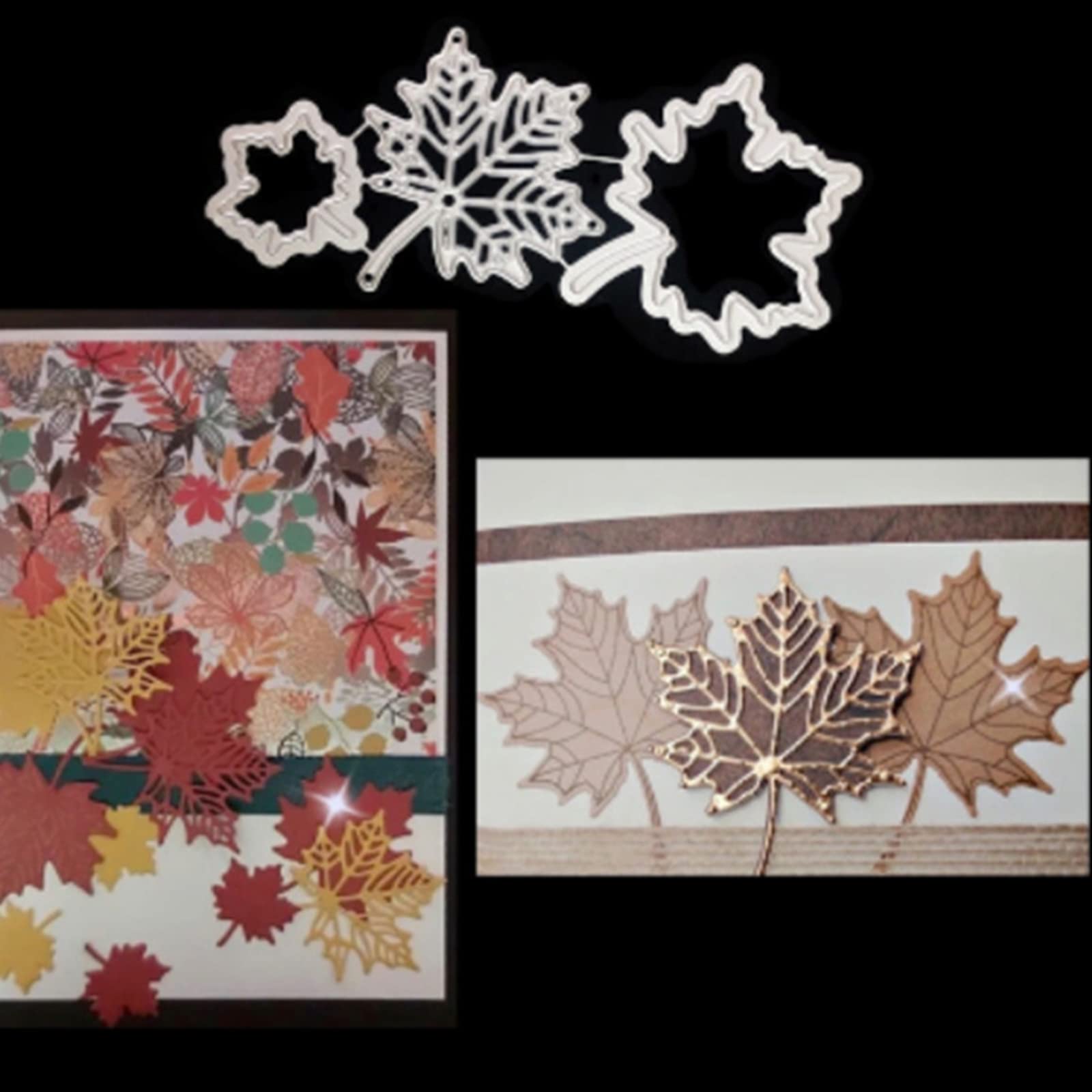 9 Fustelle Metalliche Per Taglio E Goffratura, Forme Foglie Di Acero E Ginkgo, Per Scrapbooking E Biglietti Fai Da Te