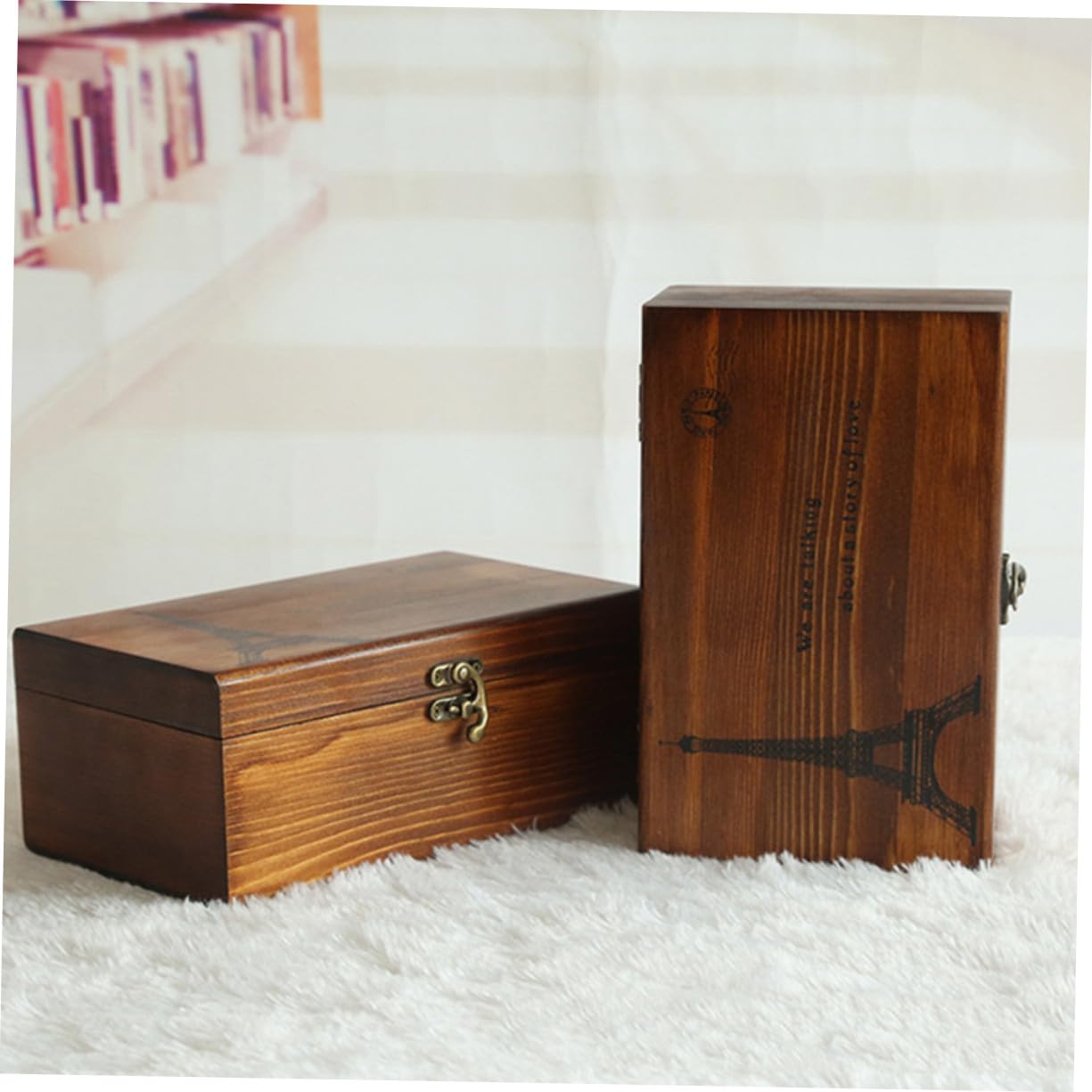 Caja de Costura de Madera para Guardar Agujas E Hilos Gran Capacidad Retro Compartimento para Tijeras y Almacenamiento Seguro para Bordado y Costura a Mano
