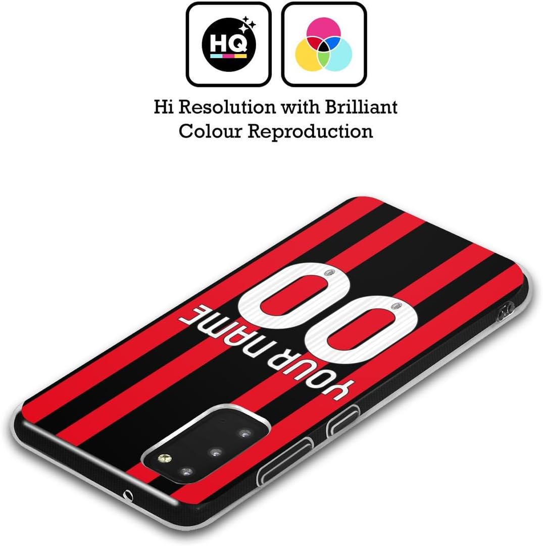 Custom Customised Personalised AC Milan Home 2021/22 Kit Gel Case [Military Grade Protection] Compatible with Samsung Galaxy A01 Core (2020)