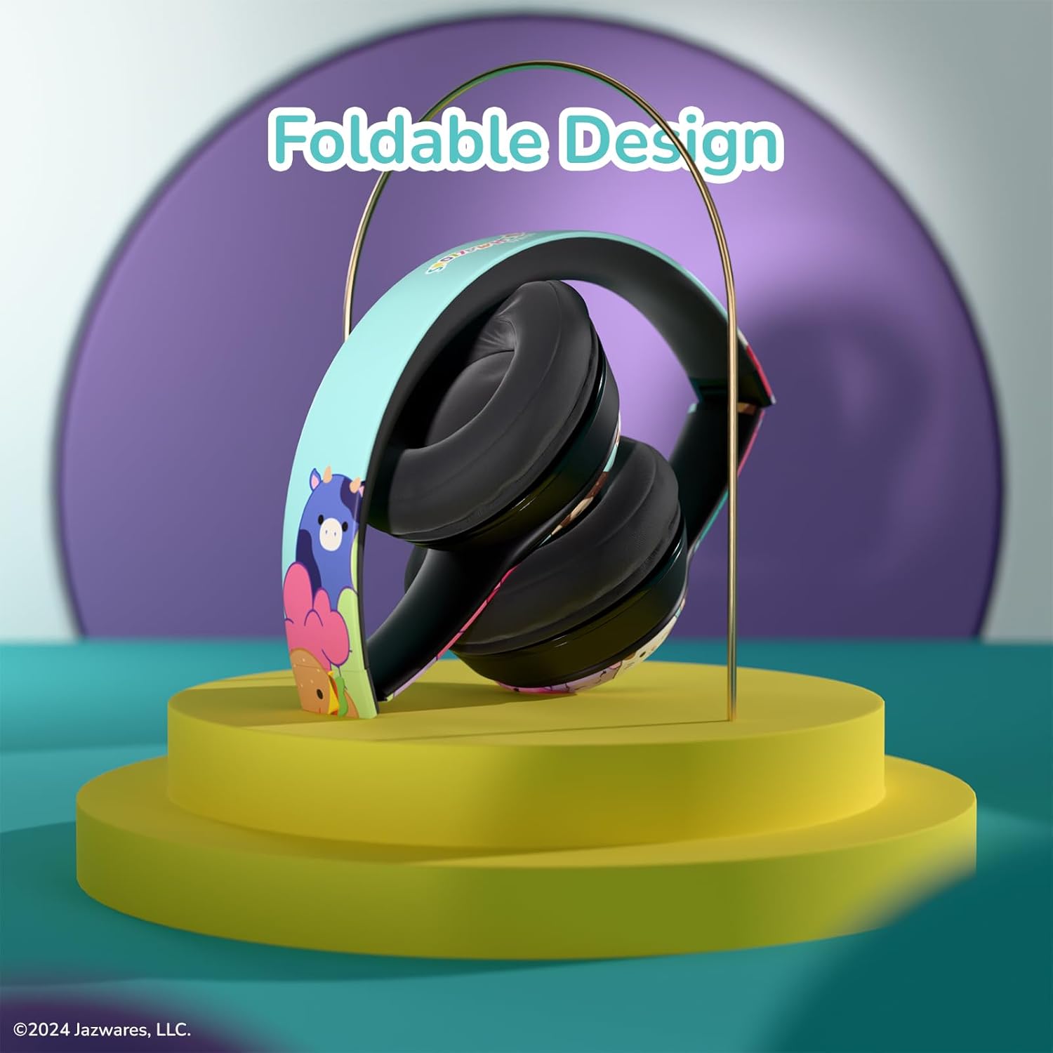 iJoy Squishmallows Bluetooth Over-Ear Headphones- Wireless Foldable Headset Squishmallows Gifts for Girls, Boys, Women, Men and All Squish Squad Fans - Image 6