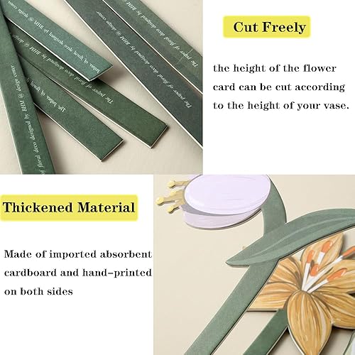 Miniatura 3 de Tarjeta de flores de papel, tarjeta difusora de flores, decoración del hogar, ramo artístico pintado a mano, tarjeta de fragancia, exhibición de