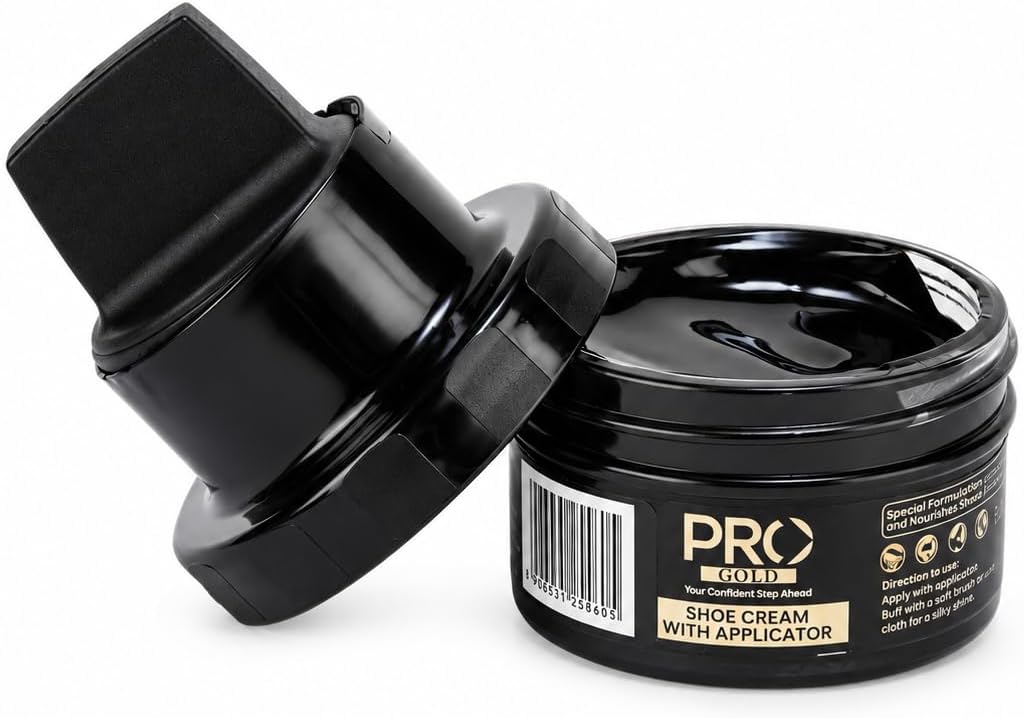 SHOE CREAM WITH APPLICATOR I SHOE POLISH I LEATHER SHOE POLISH WITH APPLICATOR I 50 ML