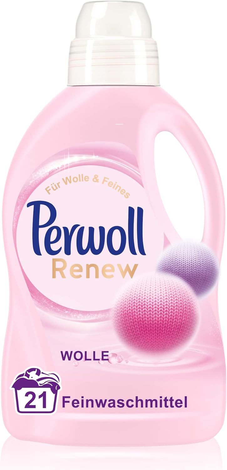 Perwoll Renew Wool & Fine Fabric Care (1 x 21 Wash Loads) Liquid Detergent for Wool