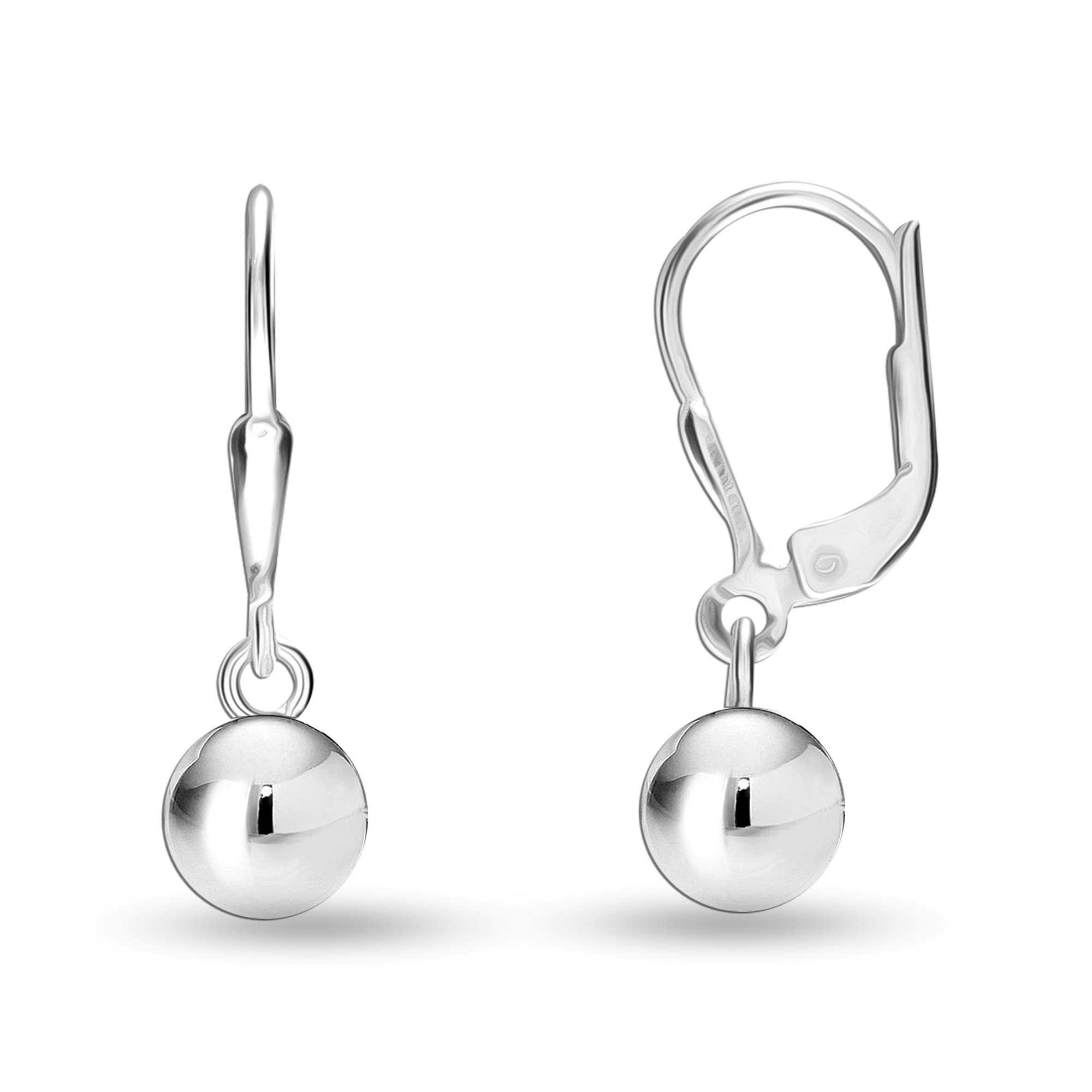 Nora Nico Small 925 Sterling Silver BIS Hallmarked Ball with Lever-Back Drop Dangler Earrings for Women Girls 5 MM (B08VD44LB8) Amazon Price History, Amazon Price Tracker
