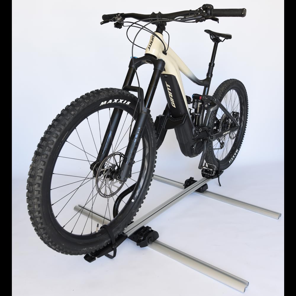 Portabici da Tetto FARAD Pesio Black Edition 2025 – Universale, Design Nero Opaco, Montaggio Rapido, Compatibile anche con E-Bike con Telaio fino a 100 mm, Omologato fino a 25 kg
