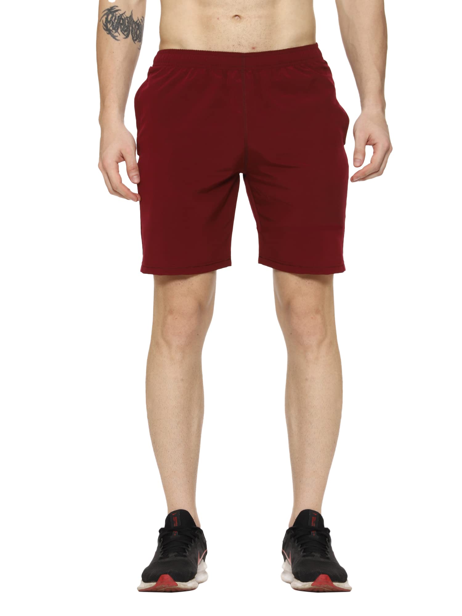 Feels Like Pro Maroon_Lycra_Sport_Shorts-image-34