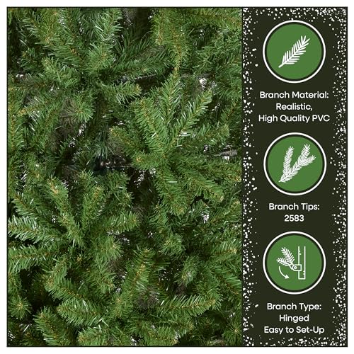 National Tree Company 12 ft Unlit Kingswood Fir Slim Artificial Christmas Tree, 2,583 Tips, Includes Stand, Green by National Tree Company - Image 6