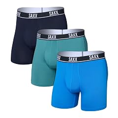 SAXX Underwear Co Mens Essential Performance Mesh Boxer Brief Fly 3-pack