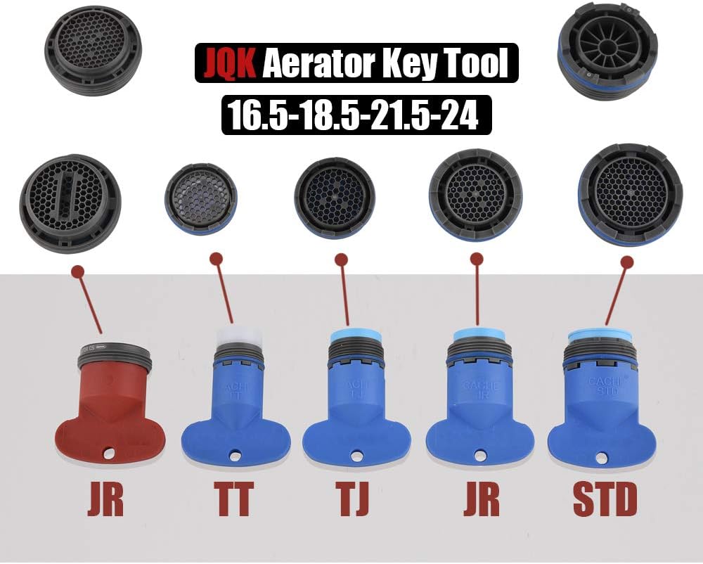 JQK Cache Faucet Aerator Key, Removal Wrench Tool for M16.5-TT, M18.5-TJ, M21.5-JR, M24-STD cache aerators, 1 Set, HAK-5N