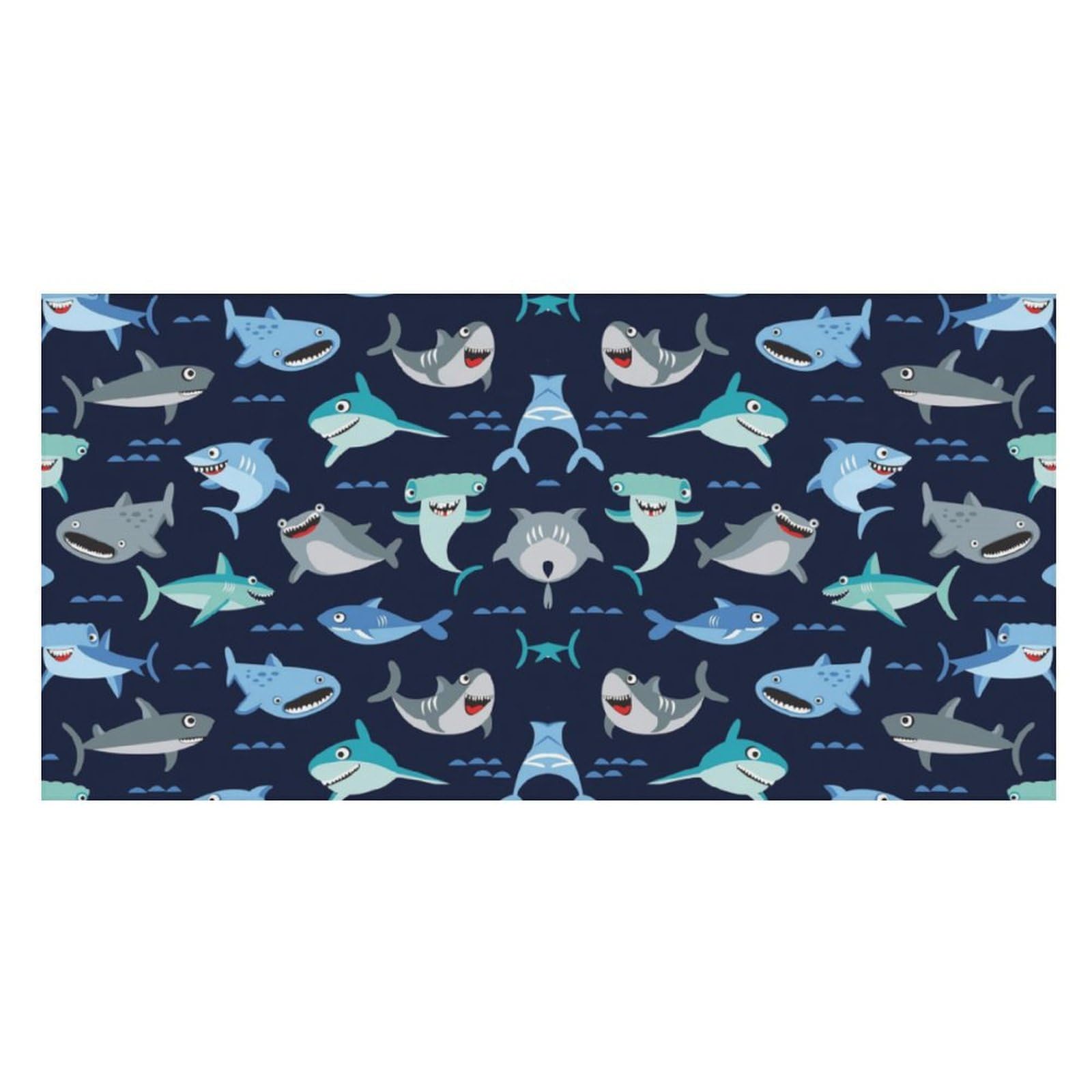 LWORZIIB Beach Towel, Cartoon Shark Bath Towel, Pool Towel Great for Gym Swimming 80 X 160cm