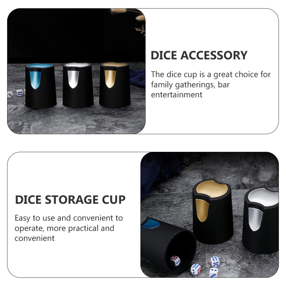 ifundom Dice Cup Clock Bar Dice Container Przenośny Kubek Do Gry W Kości Do Gier Ktv Praktyczne Akcesoria Do Gier