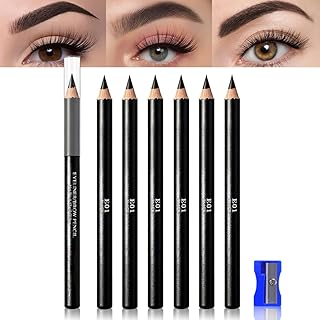 6 lápices de cejas negros para mujer, lápiz d...