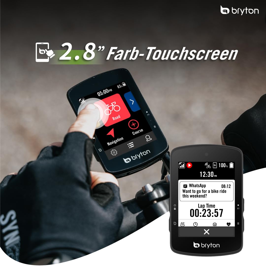 Bryton Rider S510 GPS Fahrradcomputer 2,8 Zoll Farb-LCD-Touchscreen Offline-EU-Karte 30 Stunden Batterielaufzeit