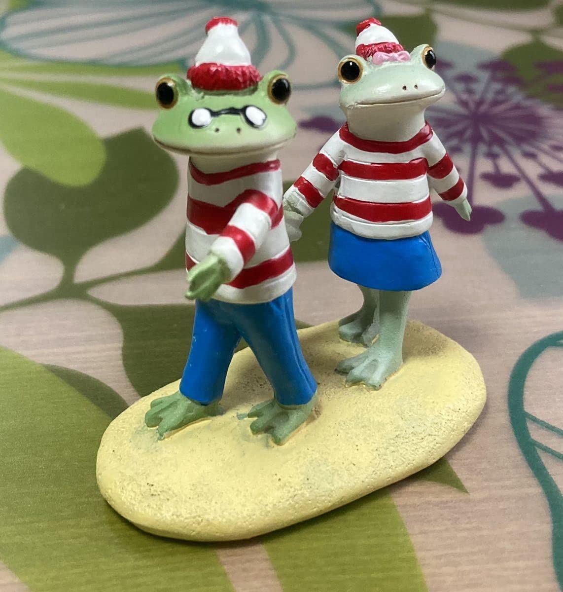 コポー コポタロウ&コポミ 冬デート コポー コポタロウ&コポミ 冬デート カエルの置物 夏 波打ち際