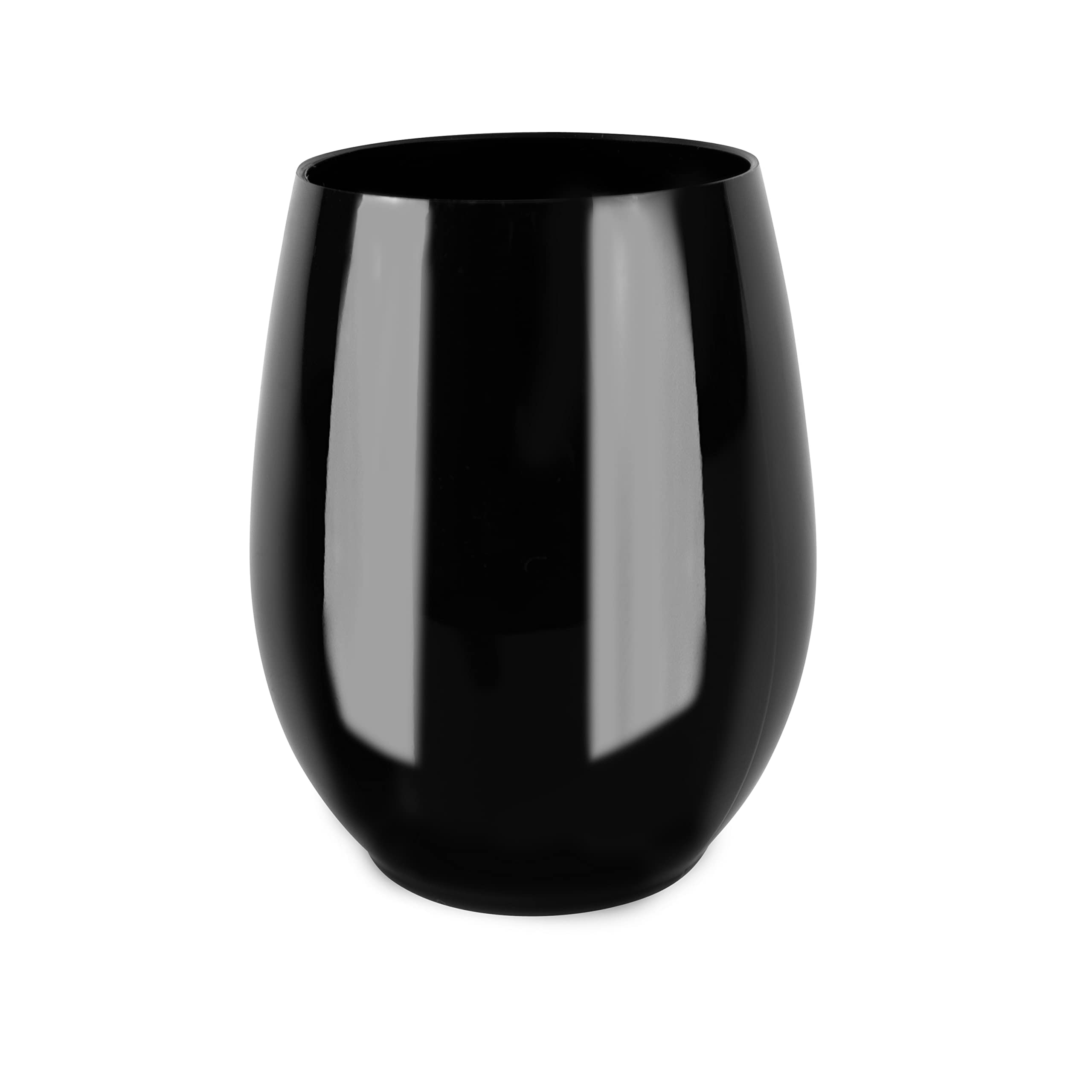 PLASTICPRO Weingläser aus Kunststoff, ohne Stiel, 340 ml, BPA-frei, bruchsicher, Weingläser für Partys, 12 Stück