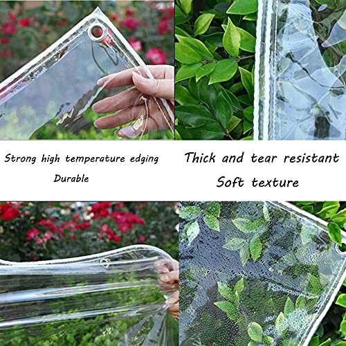 Lona impermeable transparente y cortina protectora solar de PVC 3