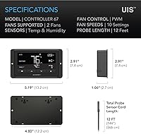Vista 6 de AC Infinity Controlador 67, Controlador de ventilador inteligente Bluetooth con temperatura, humedad, horarios, ciclos de cultivo, programación