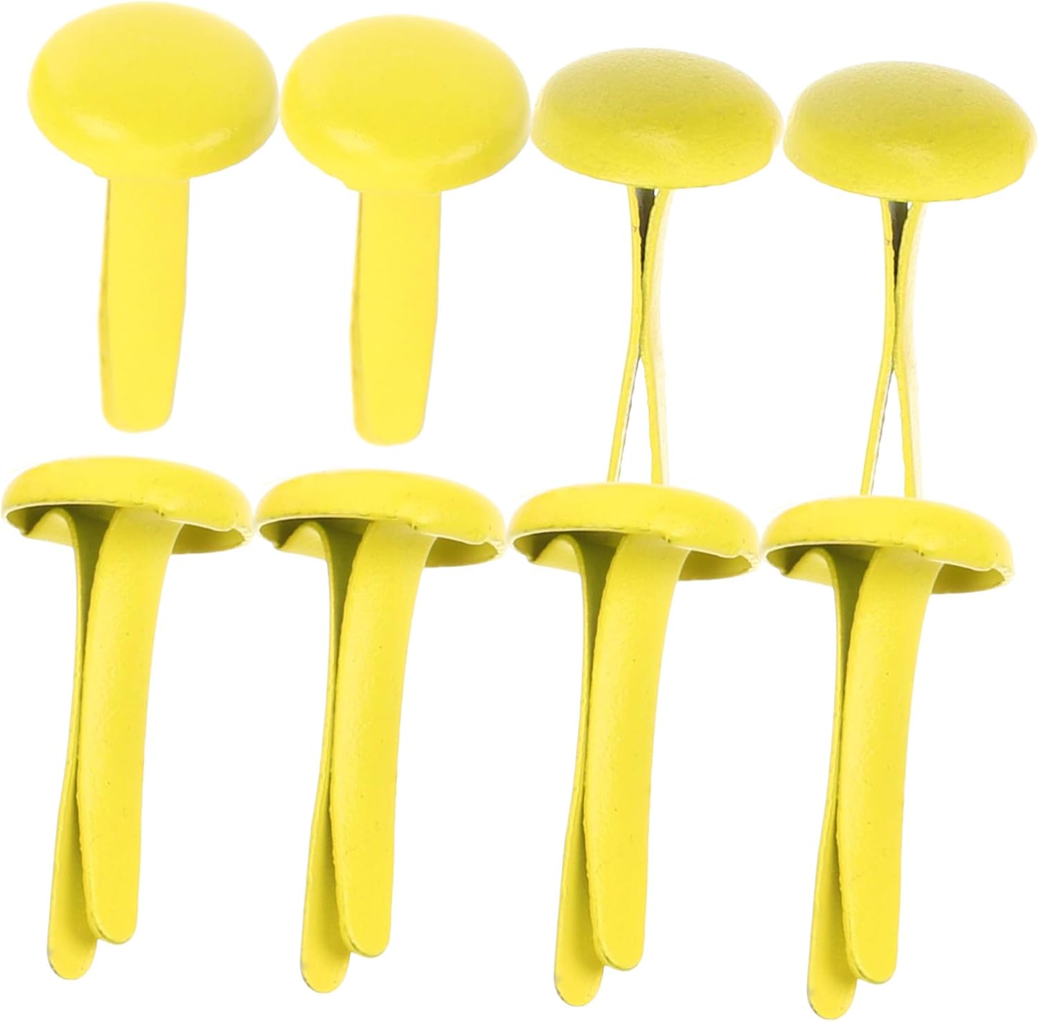 Beatifufu 500Pcs Metal Paper Fasteners Small Round Brads for Scrapbooking Crafts DIY Projects Wear-Resistant Yellow Accessories for Adults