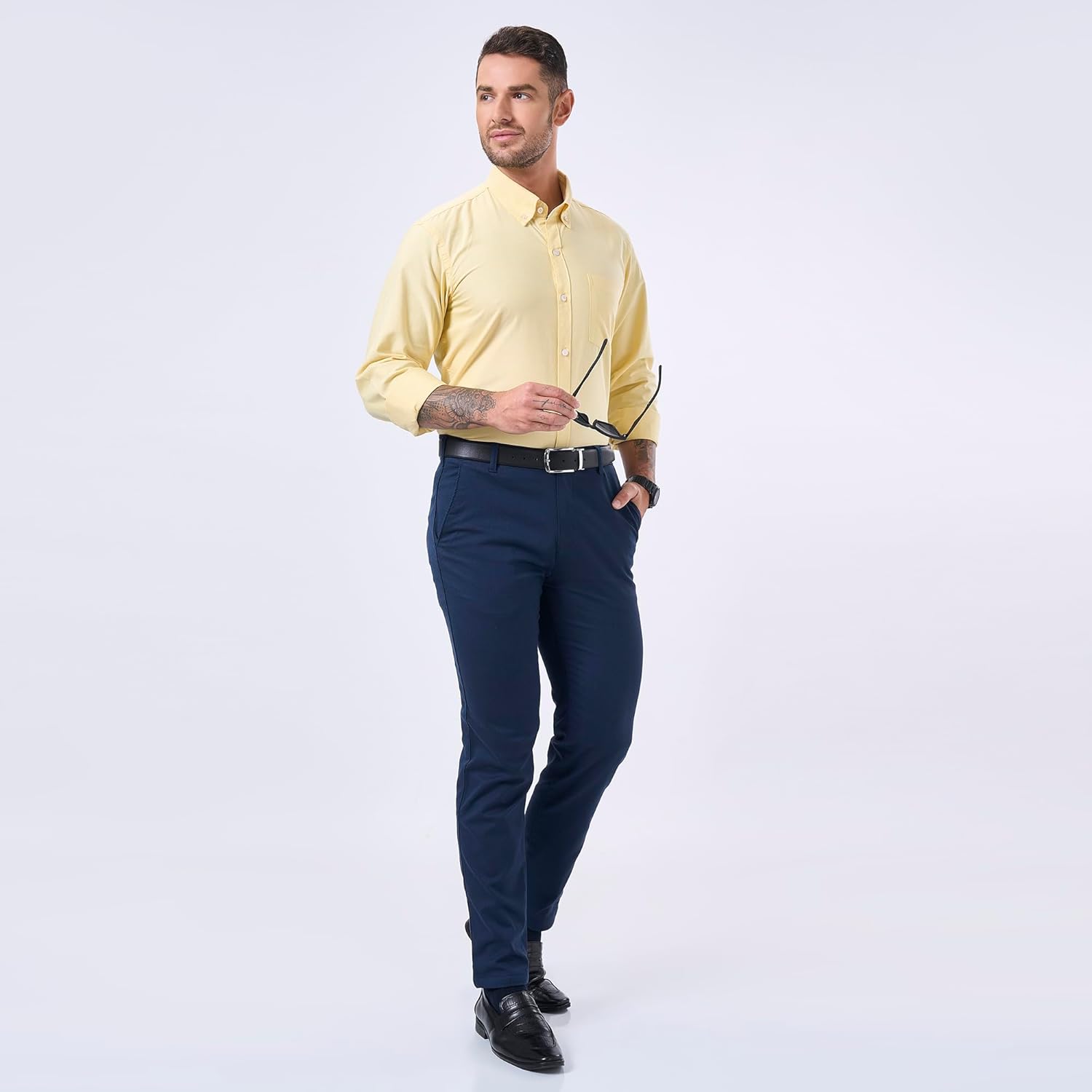 Cotton King Mens Shirts | 100% Cotton Long Sleeve Shirts for Men | Button Down Shirt Men | Oxford Mens Dress Shirt - Image 5