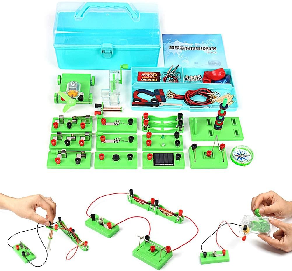 Electricity Circuits Set STEM Physics Science Lab Basic Circuit Learning Starter Kit Electricity and Magnetism Experiment for School Students Electromagnetism Elementary Electronics