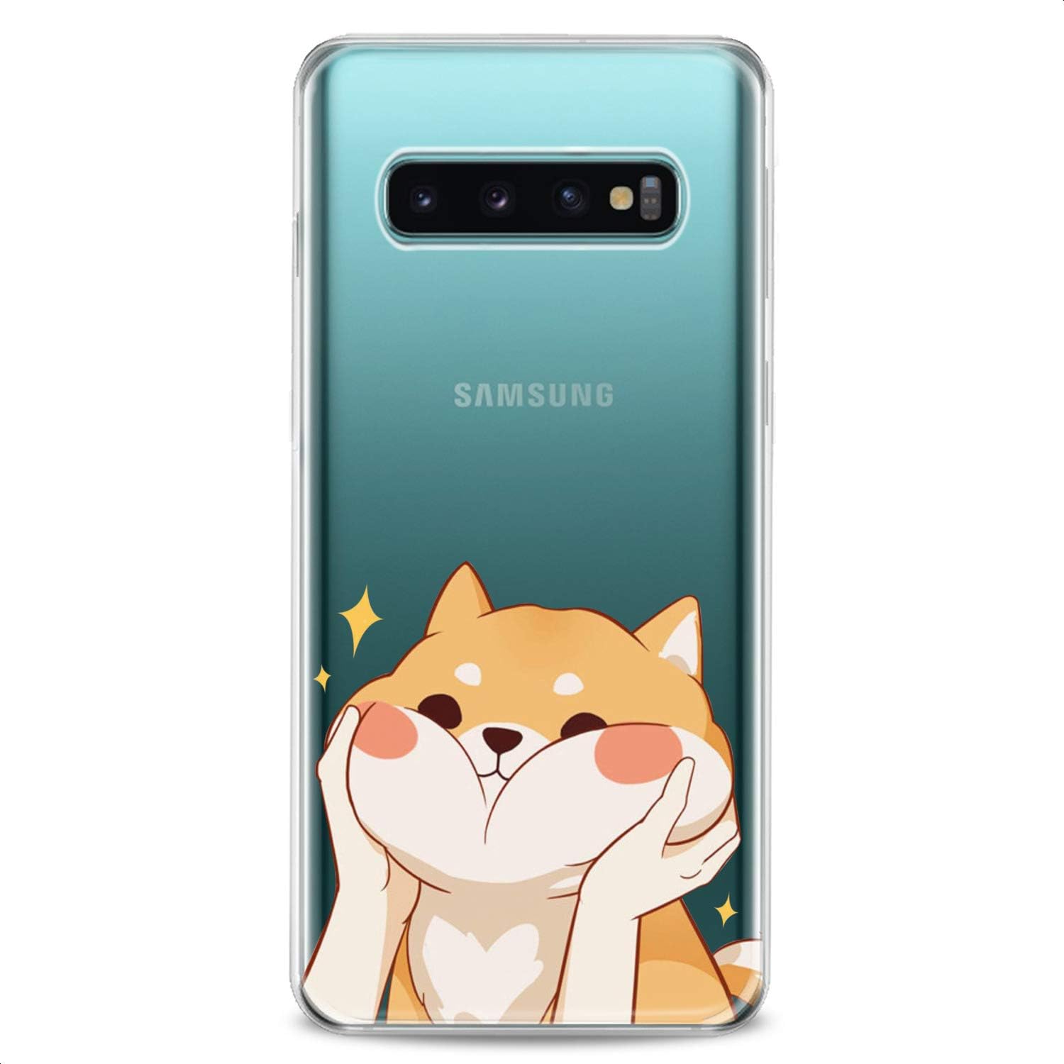 TPU Case Replacement for Samsung Galaxy J8 J7 Max Cover J6 Plus J5 J4 J3 Pro J2 Flexible Silicone Print Shiba Inu Girl Doggy Women Clear Adorable Teen Slim fit Cutie Soft Design Cute Kawaii Pup image 5