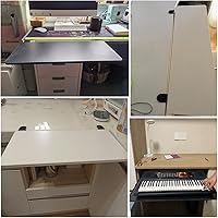 Vista 6 de Y&J Mesa plegable para teclado, cajón debajo de la mesa, abrazadera ergonómica para bandeja de extensión de escritorio, para el hogar u oficina