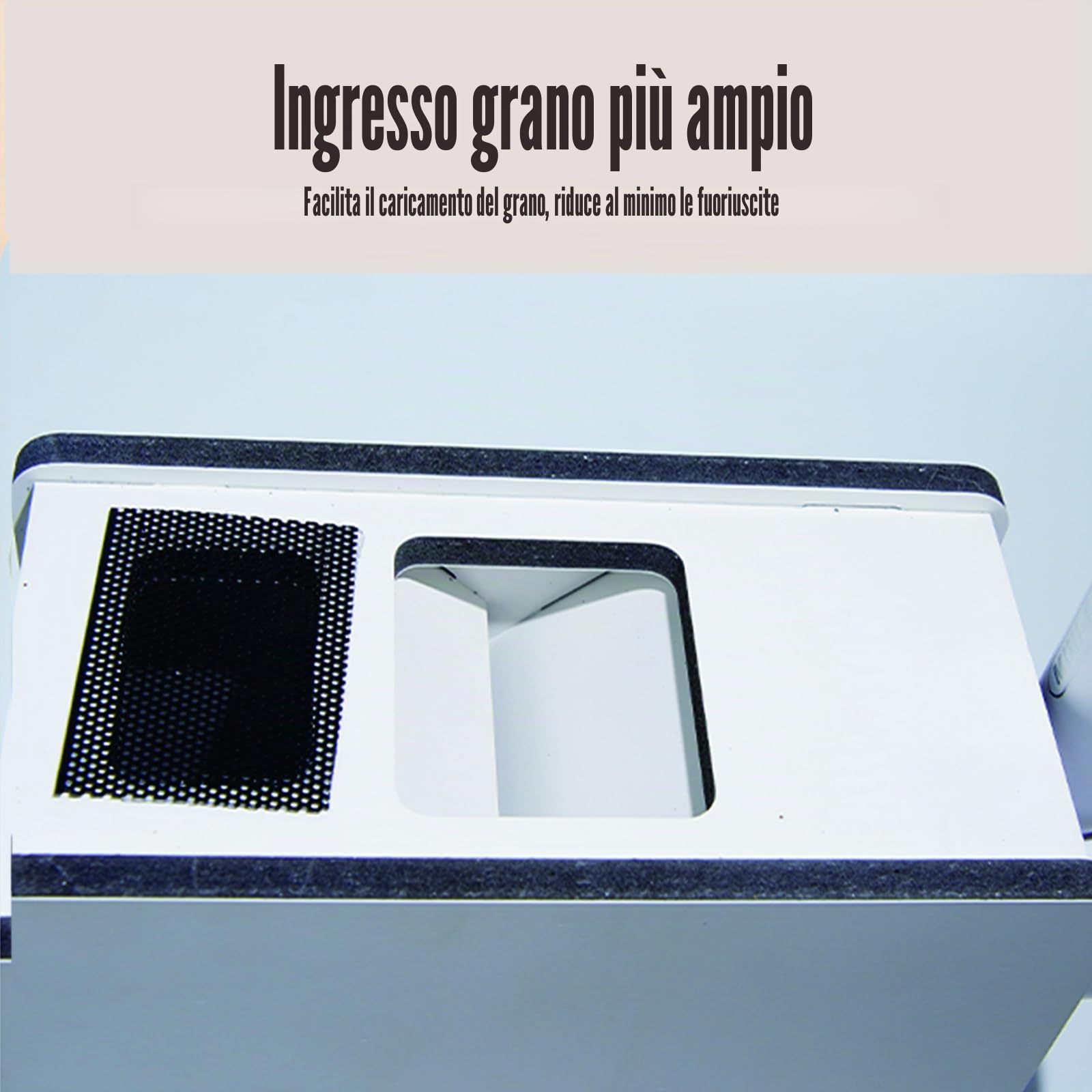 Pulitore di Semi per Uccelli – Vagliatore Elettrico con Soffio e Rete, Ventola Ricaricabile, Rimozione Rapida della Lolla e Selezione di Miglio, Cereali e Semi di Melone