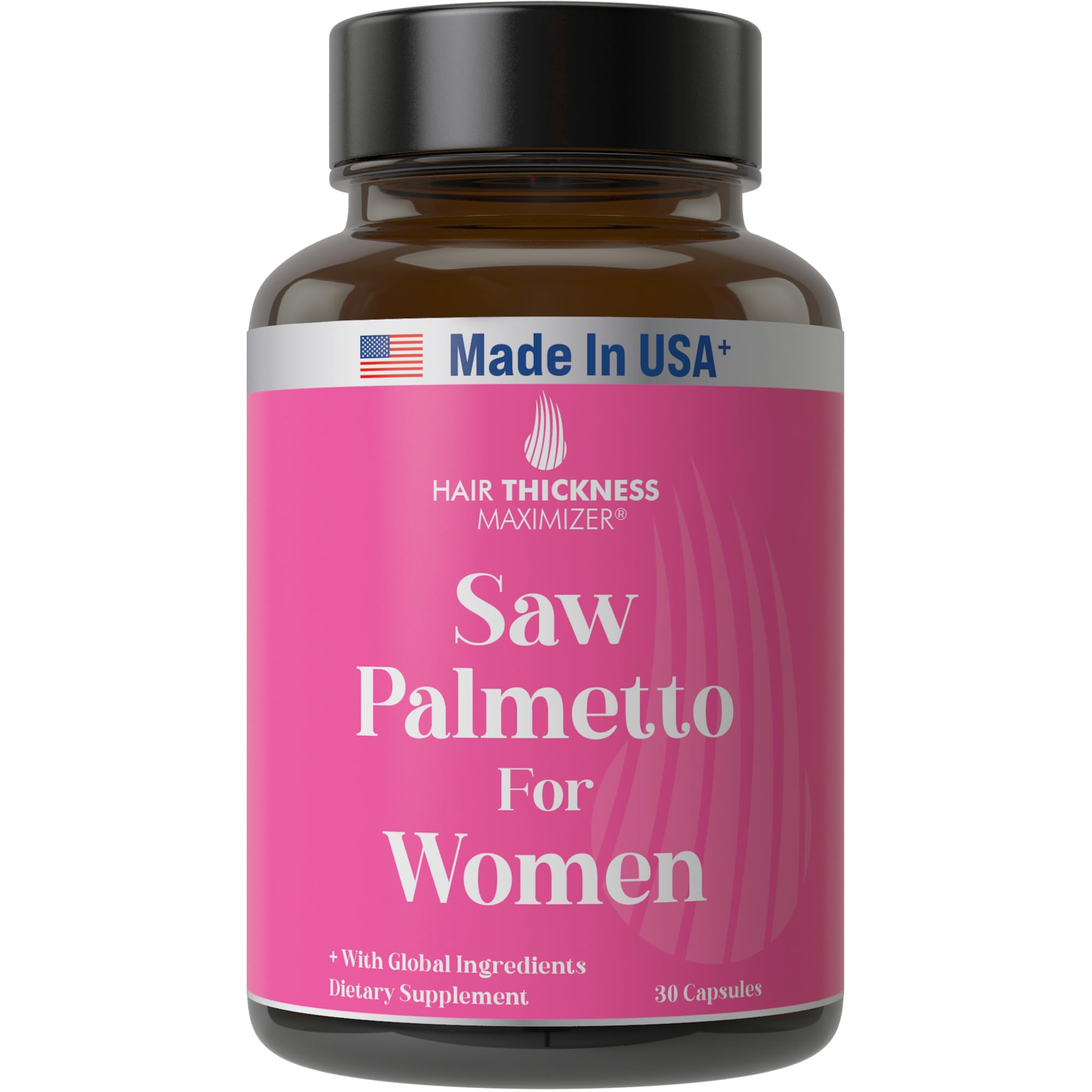 USA Made Saw Palmetto for Women with Biotin + Hair Vitamins Zinc, Copper