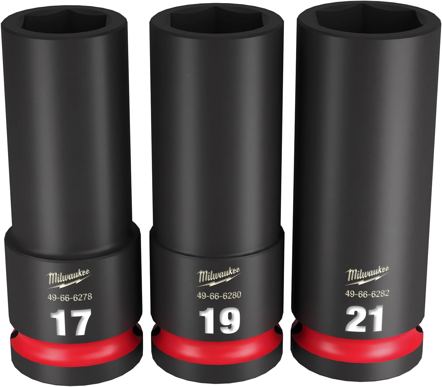 Milwaukee Electric - 3PC IMP Duty 1/2DR Metric DP 6-PT Socket Set