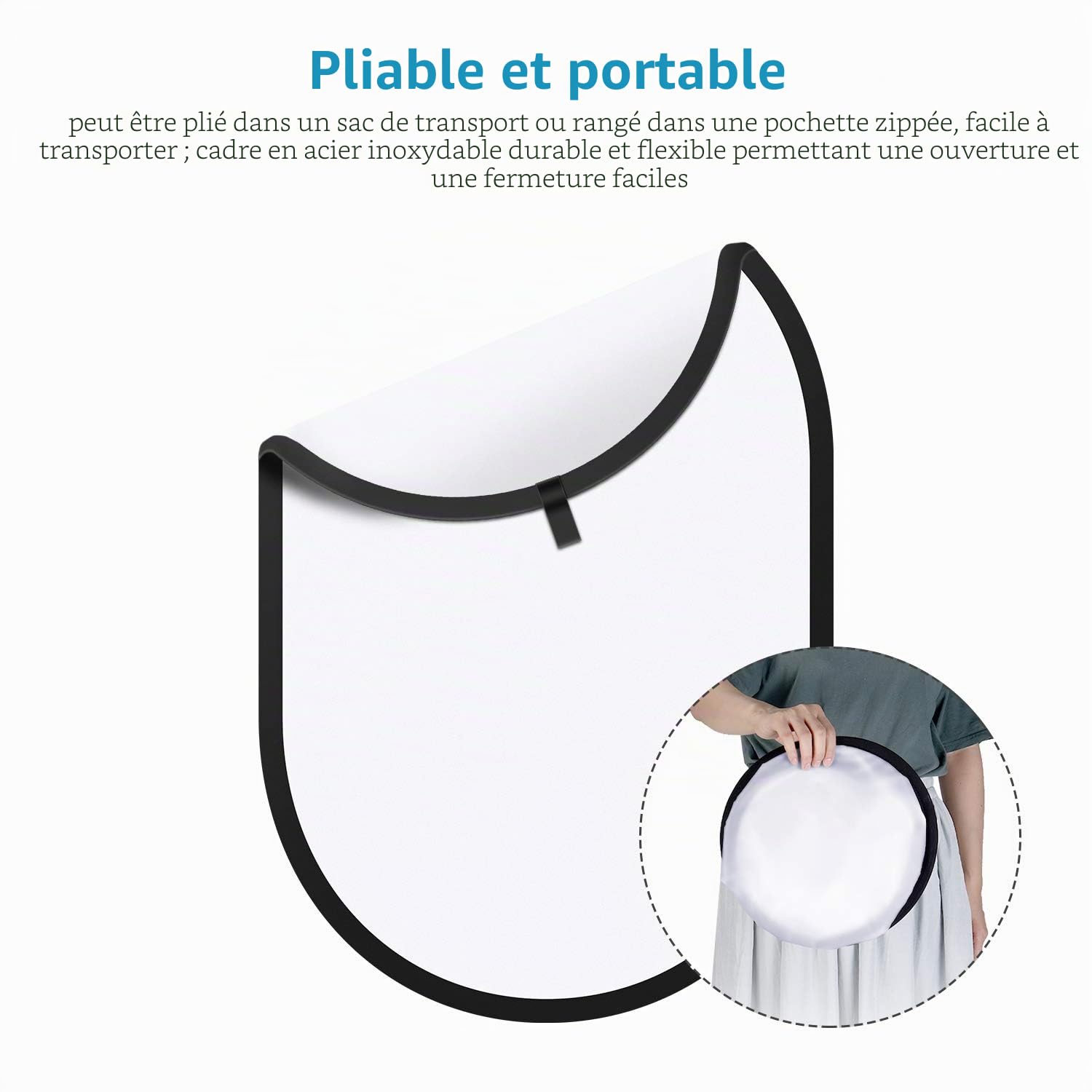 NEEWER Panneau Diffuseur de Lumière pour Photographie, 60x90cm Tissu Diffuseur Blanc Doux avec Sac de Transport, Modificateur de Lumière Pop-Out Pliable pour Produit, Prise de Vue Vidéo