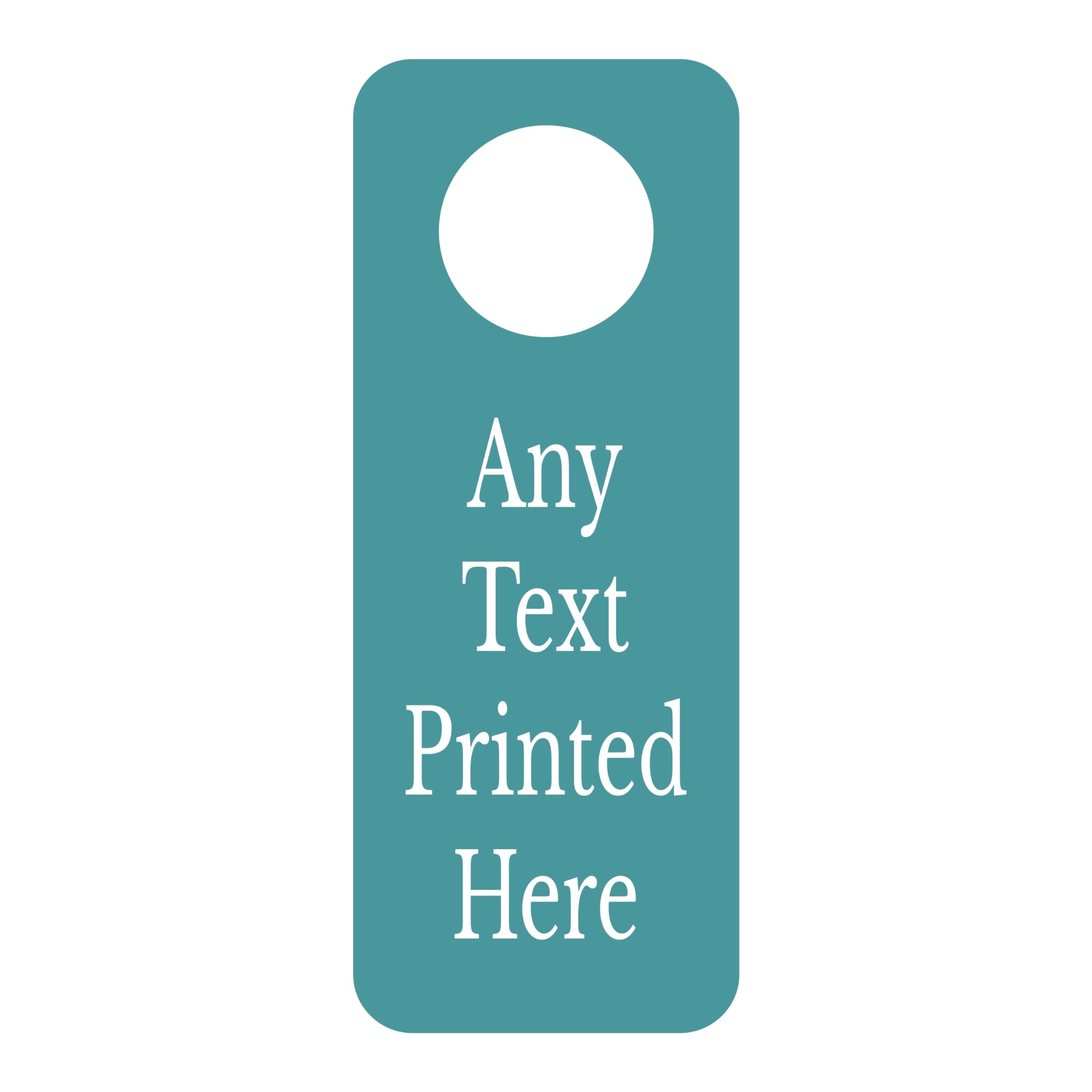 1stclassgifts Personalised Door Hanger Sign Metal Aluminium Bedroom Door Sign Selection Of Colours Available (UV PRINTED) (Turquise)