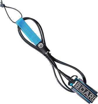 SUP and Surfboard Leash-6 feet,PU Material Straight surf Leash,3 Layers of Premium Hook & Loop,6mm Dark Grey Leash with Double Stainless Steel Rotating Head