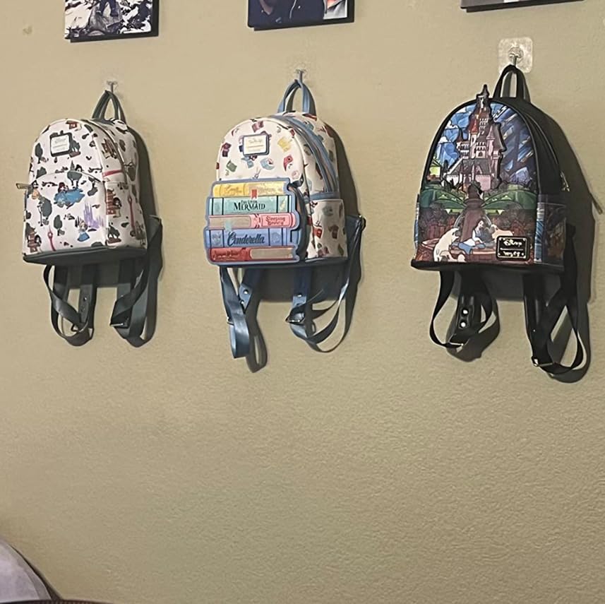 Miniatura 4 de Paquete de 24 ganchos autoadhesivos resistentes, 33 libras máximo, transparentes, impermeables, ganchos de pared adhesivos para llaves, baño, ducha,