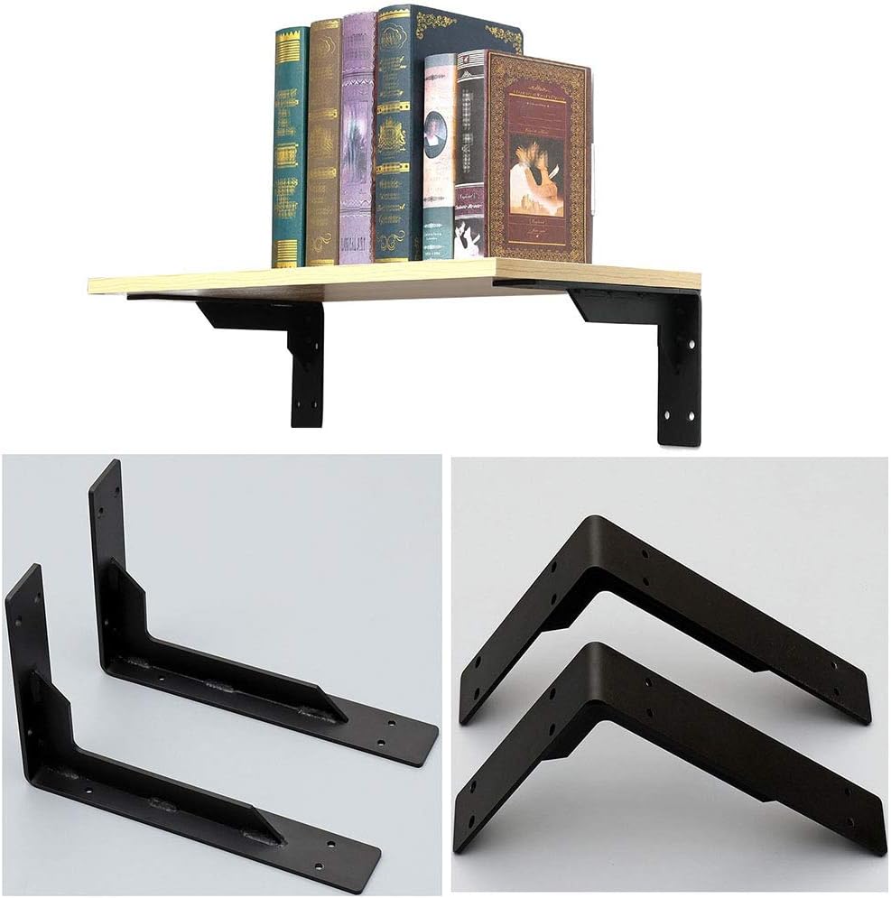秀逸 棚受け L字 フローティングシェルフ 棚ブラケット ブラック 5 Mm厚鉄 吊り下げ用 Diy 本棚 フラワースタンド Rachelbaptista Com Br