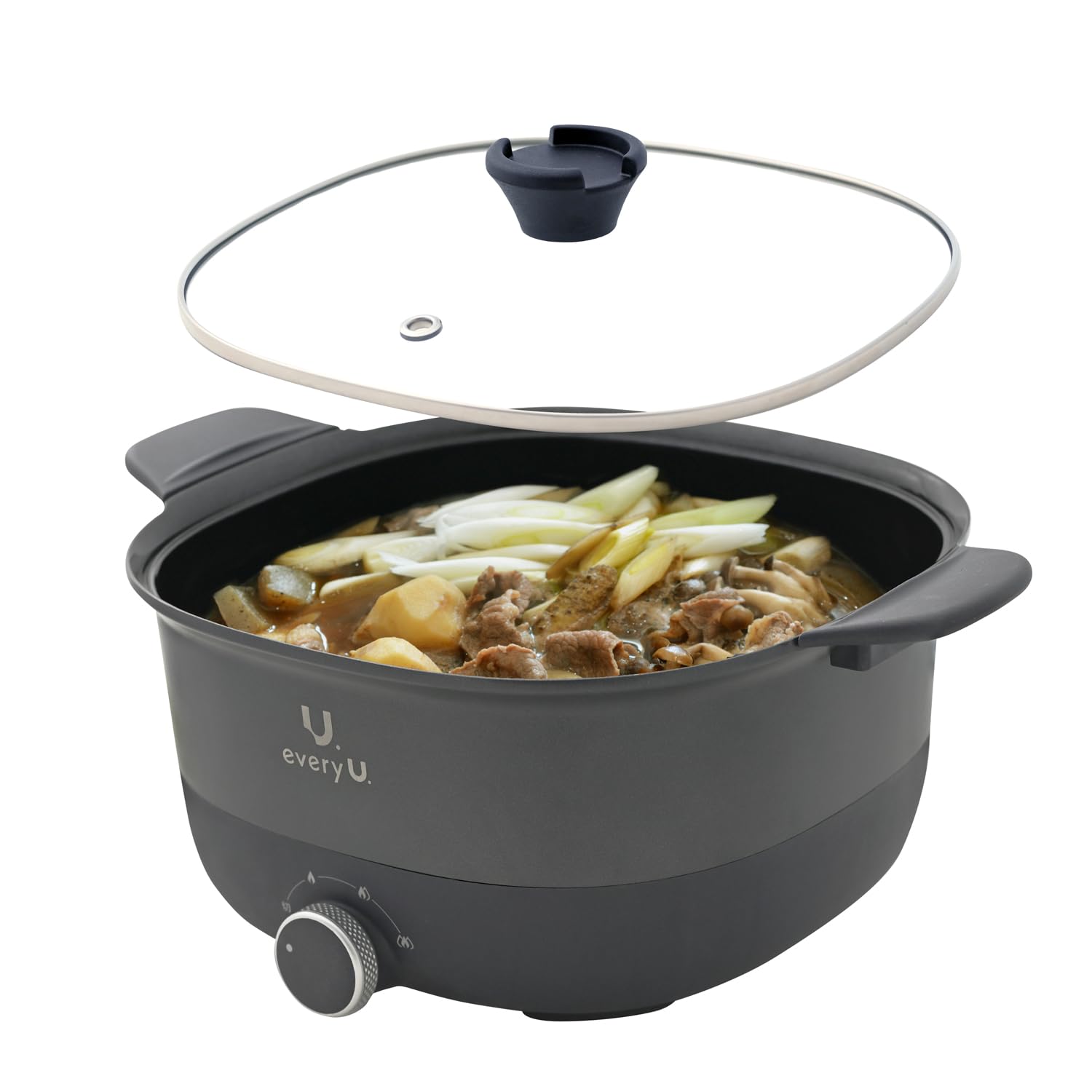 Amazon | every U. 両手電気鍋 5L 温度調整3段階 波型プレート