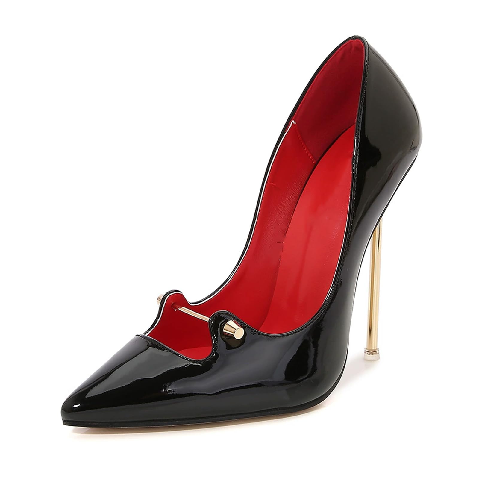 Tacchi Alti da 12 cm da Donna | Scarpe con Tacco a Punta di Grandi Dimensioni per Matrimoni, Discoteche, travestitismo, Pole Dance, spettacoli di Burlesque