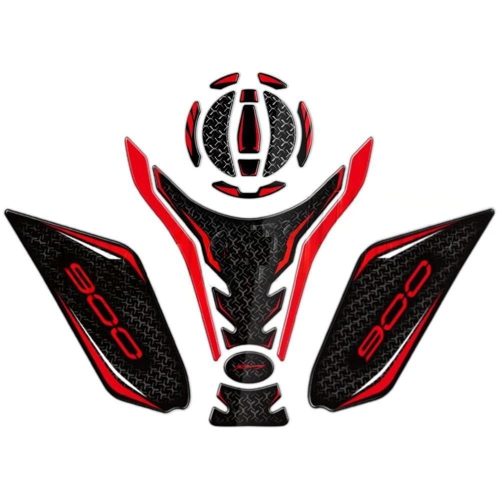Autocollant réservoir 3D Kawasaki Z900 rouge, protège réservoir moto étanche anti-rayure