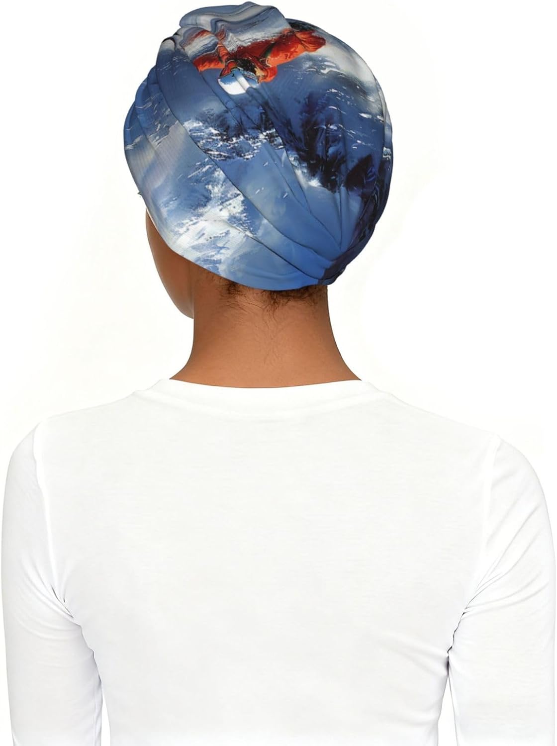 uh8bvlbw Premium Elastic Head Scarf for Women-Soft & Stylish Head Wraps for Women, Lightweight & All-Season Comfort ﻿ Black image 3
