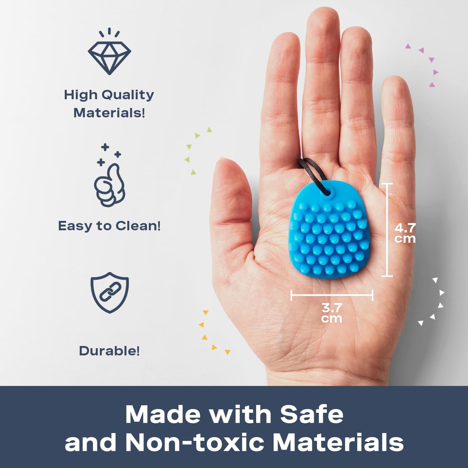 4 PCS Chew Necklace - Silicone Fidget Necklace, Nail Biting Treatment for Kids, Thumb Sucking Stop for Kids, Nail Biting Treatment for Adults, YQZIYOU