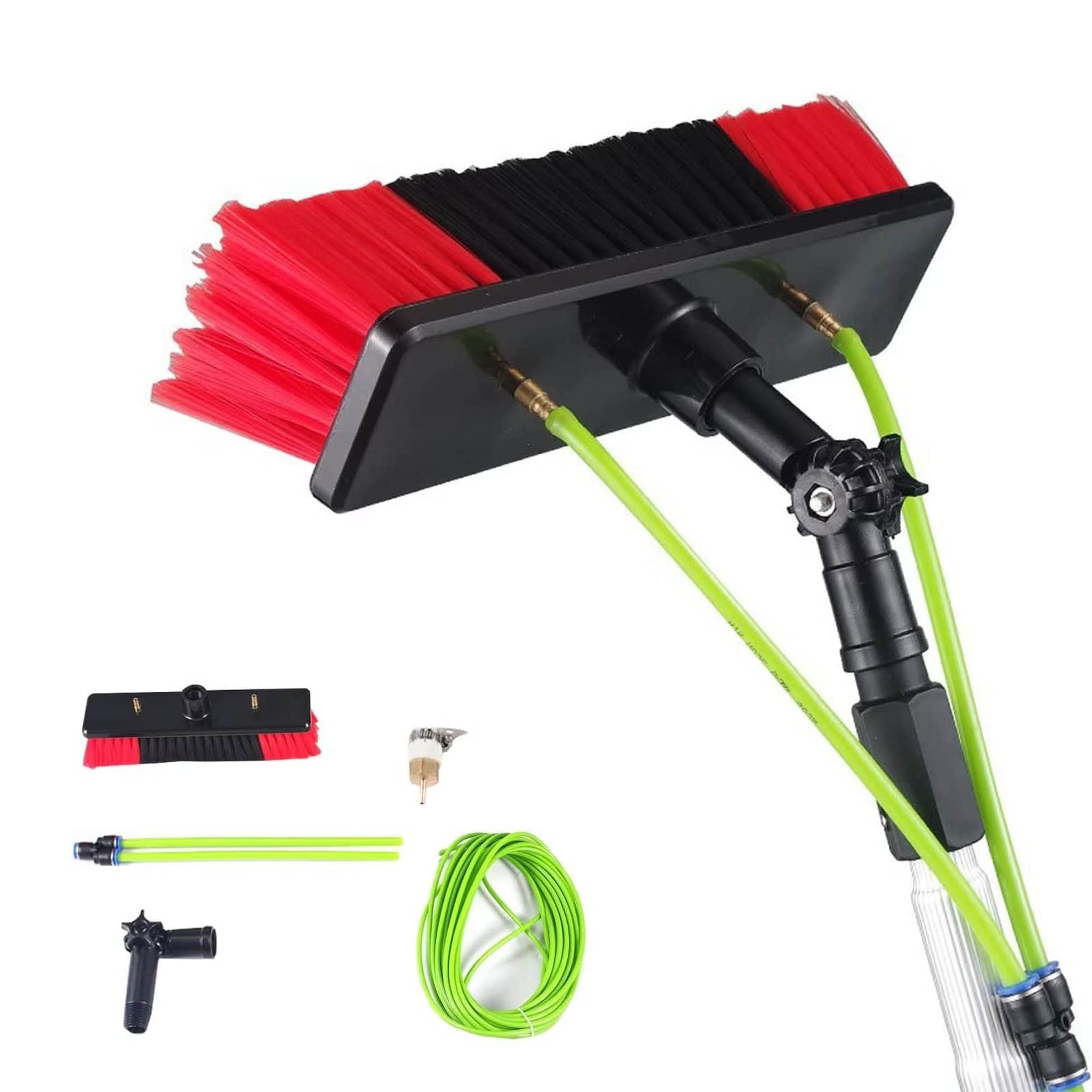 Nettoyeur extensible toit de véranda avec brosse à passage d'eau haute performance