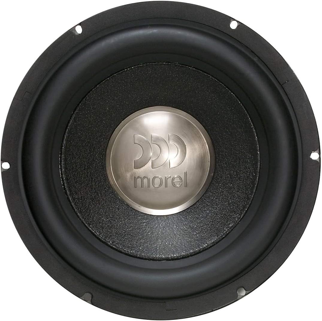 Front view of Morel Primo 104 subwoofer cone and surround