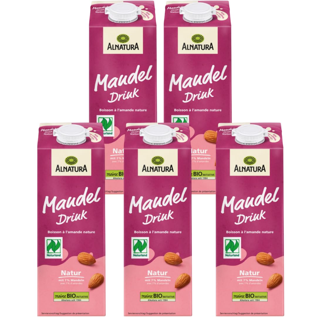 Alnatura Naturland Mandel Drink ungesüßt 1000 ml x 5 Stück