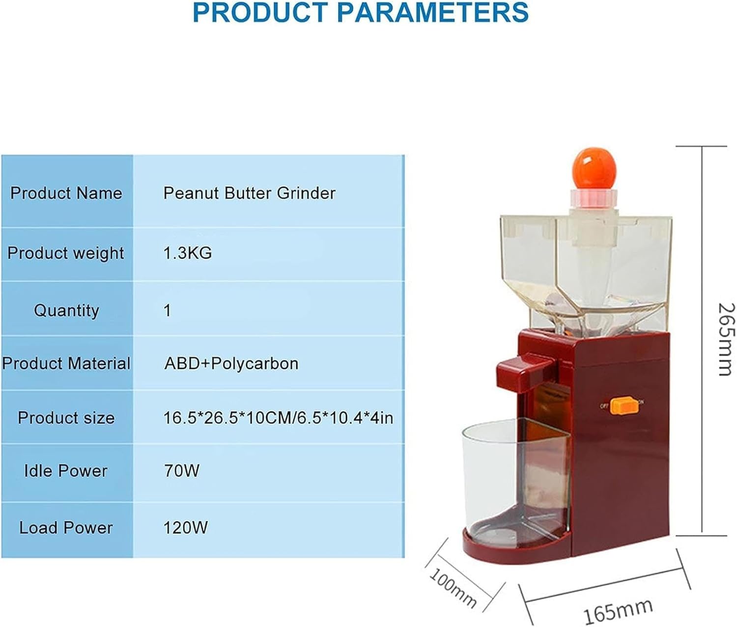 Electric Peanut Butter Maker Machine, 500ml Small Portable Nut Butter Grinder, Easy To Clean, for Almond, Coffee, Cashew, Walnut, Pumpkin Seed, Sunflower Seed